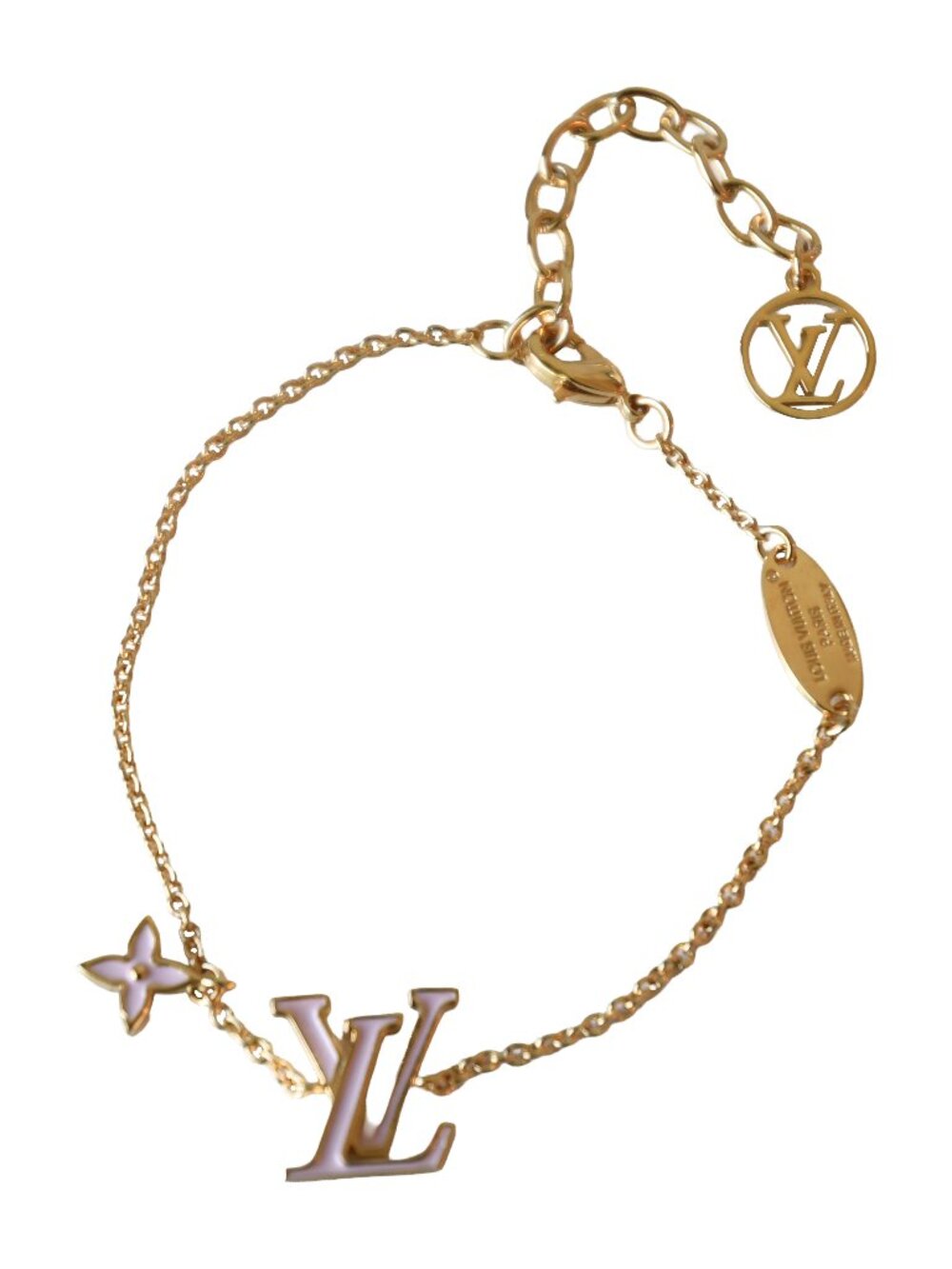 Louis Vuitton LV Iconic Enamel Bracelet Pale Pink Gold